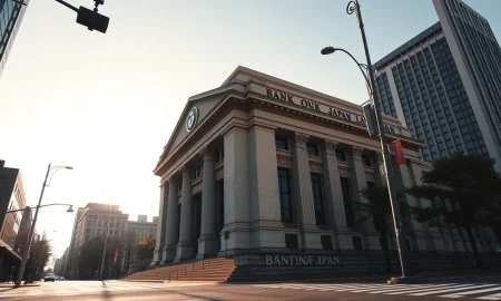 The Bank of Japan headquarters building in Tokyo, where policymakers are divided on interest rates.