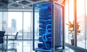 Modern data server architecture representing BSP FRP v16 AI-ready compliance requirements for Philippine banks.