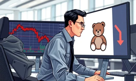 Financial trader analyzes Build-A-Bear Workshop stock chart showing oversold technical indicators