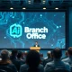 BuzzFeed CEO Jonah Peretti presents new AI apps at a tech conference for Branch Office spin-off.