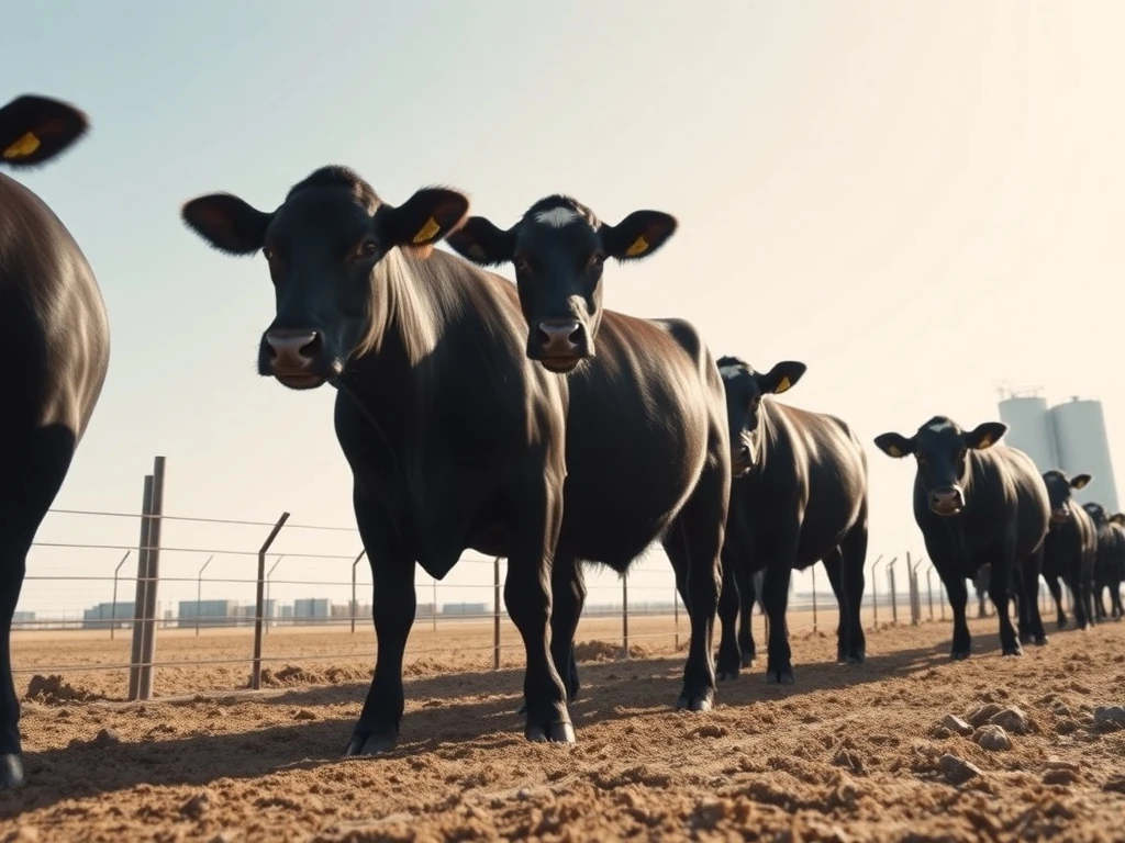 Cattle futures falling as market reacts to weak USDA export sales data and stalled cash trade.