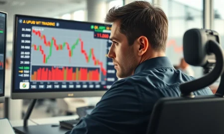 Trader in Budapest analyzes EUR/HUF and oil price charts amid CEE FX market stress.