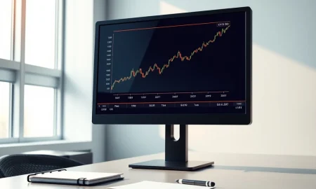 Analysis of CINF stock chart and dividend run strategy on a financial trading desk.