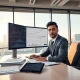 Financial analyst reviewing CION Investment Corporation Q4 earnings reports and stock performance data