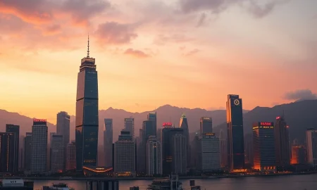 Hong Kong skyline at dusk, backdrop for CK Asset Holdings news.