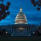 U.S. Capitol building at dusk representing the CLARITY Act crypto legislation debate in Congress.