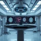 Advanced medical navigation console in a surgical suite representing ClearPoint Neuro's innovative technology.
