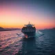 Cargo ship transiting the Strait of Hormuz, a critical chokepoint for global cocoa and commodity shipping routes in 2026.