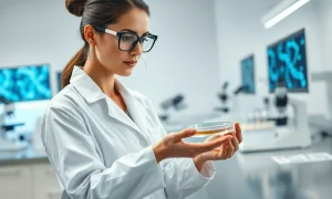 Scientist in biotech lab represents Coherus Oncology CHRS earnings report and oncology research.