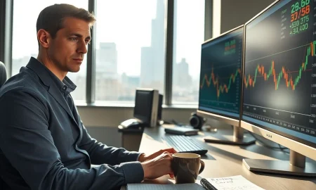 Commodities trader analyzes corn futures data on March 10, 2026, during morning market weakness and recovery.