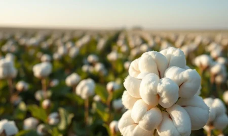 Cotton bolls in a field representing the commodity market surge on March 11, 2026.