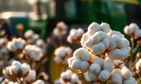 Close-up of cotton bolls representing the surge in cotton futures prices on March 11, 2026.