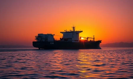 Oil tanker navigating Strait of Hormuz during crude prices rally despite IEA stockpile release