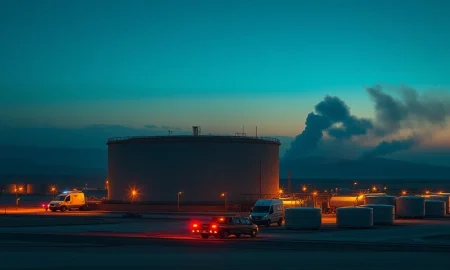 Oil depot explosion in Middle East after Israeli strike causes crude prices surge in March 2026