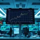 Financial trading floor monitors show the US dollar index rising on March 26, 2026.