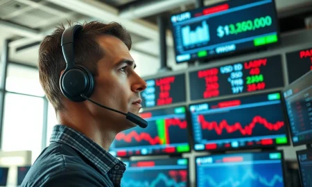 Trader reacts to US dollar decline following weak February 2026 payroll report on financial markets