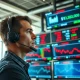 Trader reacts to US dollar decline following weak February 2026 payroll report on financial markets