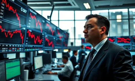 US Dollar Index DXY falling on trading screen after weak February 2026 payroll report impacts currency markets.