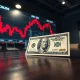 U.S. dollar bill with falling oil price charts in background, representing market volatility on March 11, 2026.