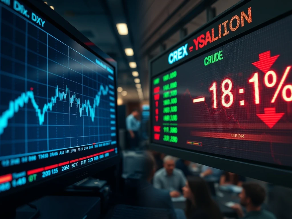 Financial markets analysis showing US dollar stability versus crashing oil prices on March 10, 2026.
