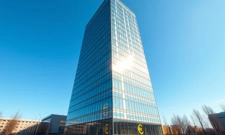 European Central Bank headquarters in Frankfurt signaling monetary policy caution on interest rates