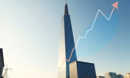 ECB headquarters in Frankfurt with visualization of energy price volatility impacting monetary policy.