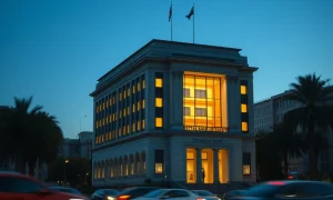 Central Bank of Egypt headquarters as inflation rebound delays monetary policy easing.