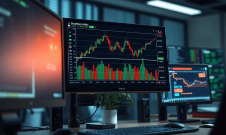 EUR/JPY price forecast chart showing uptrend above the 100-day Exponential Moving Average on a trading desk monitor.