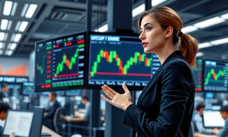 Trader analyzes EUR/USD support level on Bloomberg Terminal following ECB repricing news.