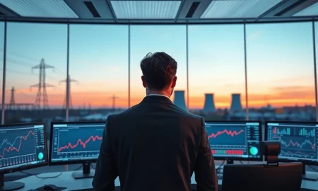 Energy analyst reviewing Southern Company Corporate Bond SOJD financial data in modern control room