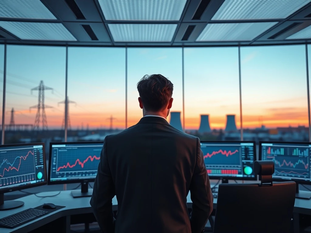 Energy analyst reviewing Southern Company Corporate Bond SOJD financial data in modern control room