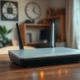 A consumer Wi-Fi router on a desk following the FCC import ban announcement.