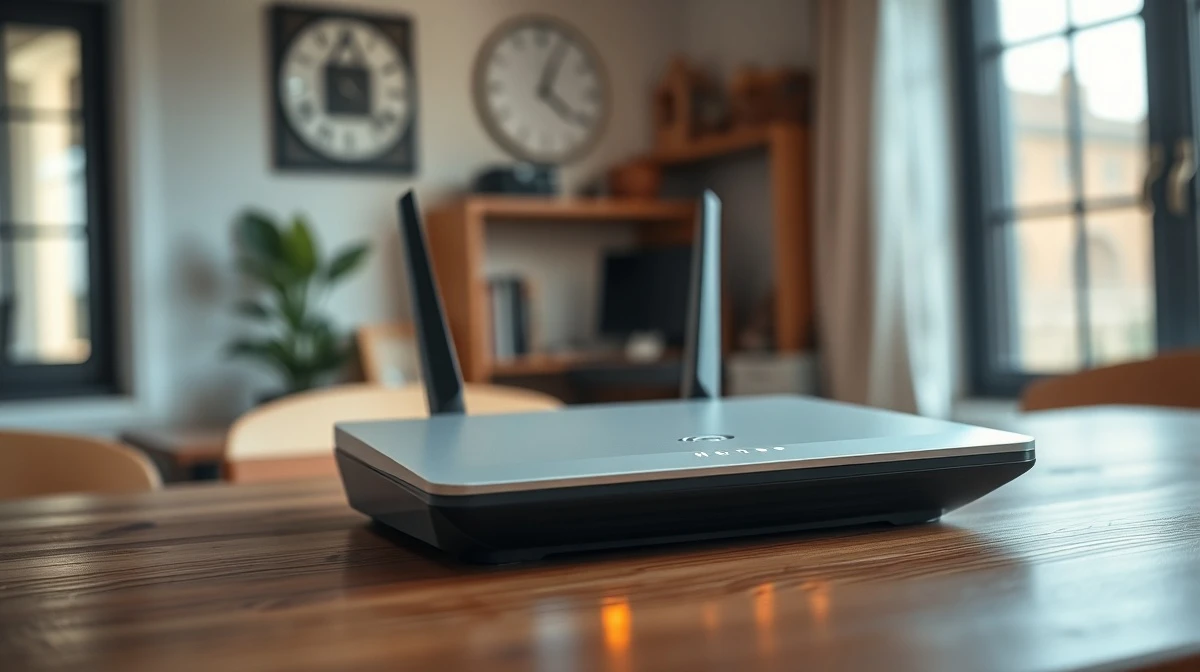 A consumer Wi-Fi router on a desk following the FCC import ban announcement.