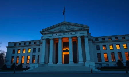 Federal Reserve building in Washington D.C. representing cautious monetary policy stance on inflation risks in 2026.
