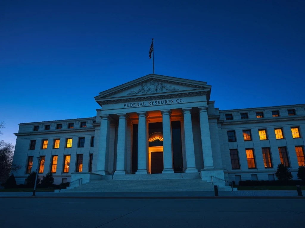 Federal Reserve building in Washington D.C. representing cautious monetary policy stance on inflation risks in 2026.