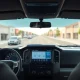 Ford commercial truck dashboard displaying AI-powered seatbelt monitoring and fleet management data interface