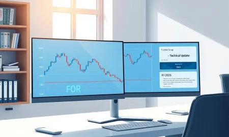 Stock chart showing Forestar Group FOR shares crossing below 200-day moving average on March 9, 2026 trading analysis