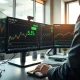 Financial trading desk monitoring Fortis FTS-PRF preferred shares yield reaching 5.5% on TSX