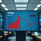 Breaking news visualization of the $305.5 million FTEC ETF outflow impacting tech stocks.