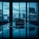 London financial district boardroom with documents analyzing FTSE 100 executive compensation trends.