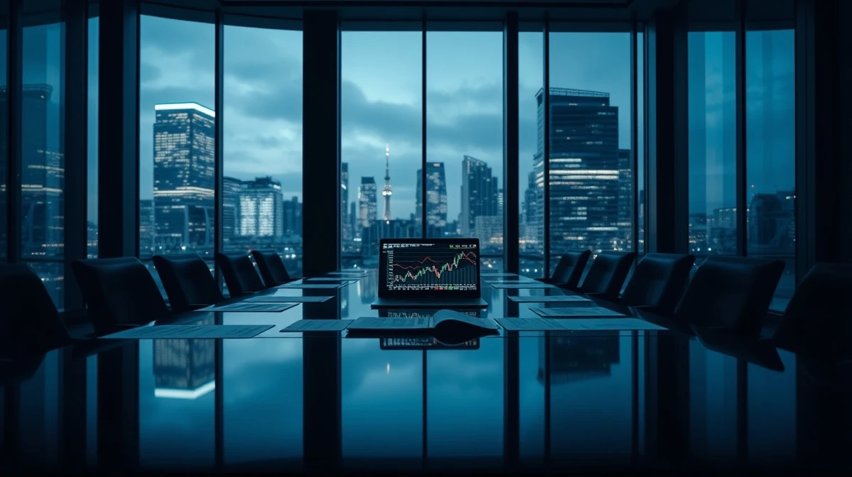 London financial district boardroom with documents analyzing FTSE 100 executive compensation trends.