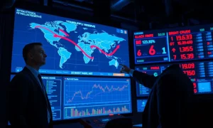 G7 emergency oil reserve release talks as energy analyst monitors surging crude prices in strategic facility control room