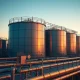 G7 strategic oil reserve storage tanks at an industrial facility, representing the 2026 energy security decision.