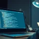 Laptop screen showing AI coding interface representing Garry Tan's gstack controversy.