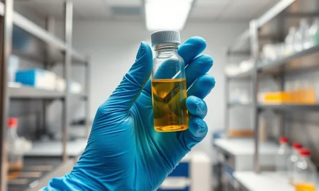 Gilead Sciences GILD stock analysis and biotechnology laboratory research representing medical innovation.