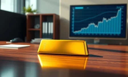 Gold bullion bar representing price stability amid Federal Reserve interest rate expectations.