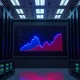 Goldman Sachs XRP ETF investment shown on a data screen with rising holdings but flat price graph in a financial data center.