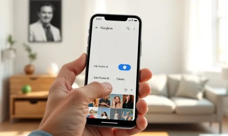 Google Photos app showing toggle to disable Ask Photos AI search feature after user complaints