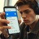 Person using Google Translate Live feature with headphones for real-time translation