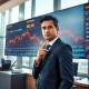Financial analyst reviewing ICICI Bank stock chart showing oversold technical indicators in Mumbai trading environment